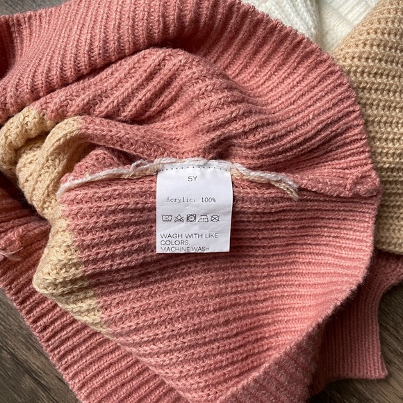 SHEIN Girl’s Multicolor Knit Sweater 5Y - Picture 3 of 4